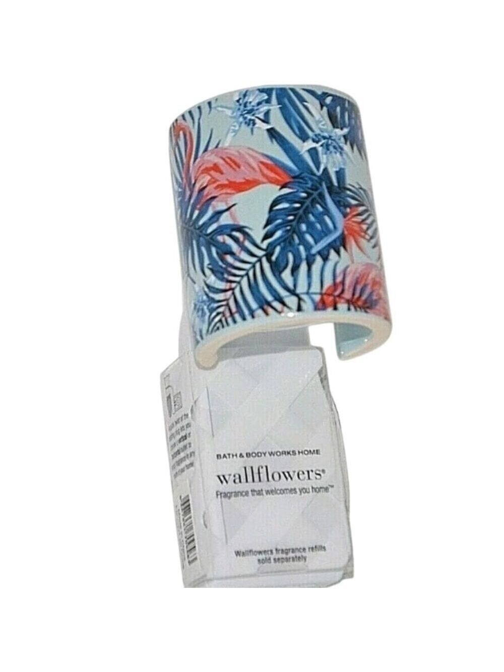 BATH AND BODY WORKS CERAMIC WALLFLOWER PLUG FLAMINGO PALMS